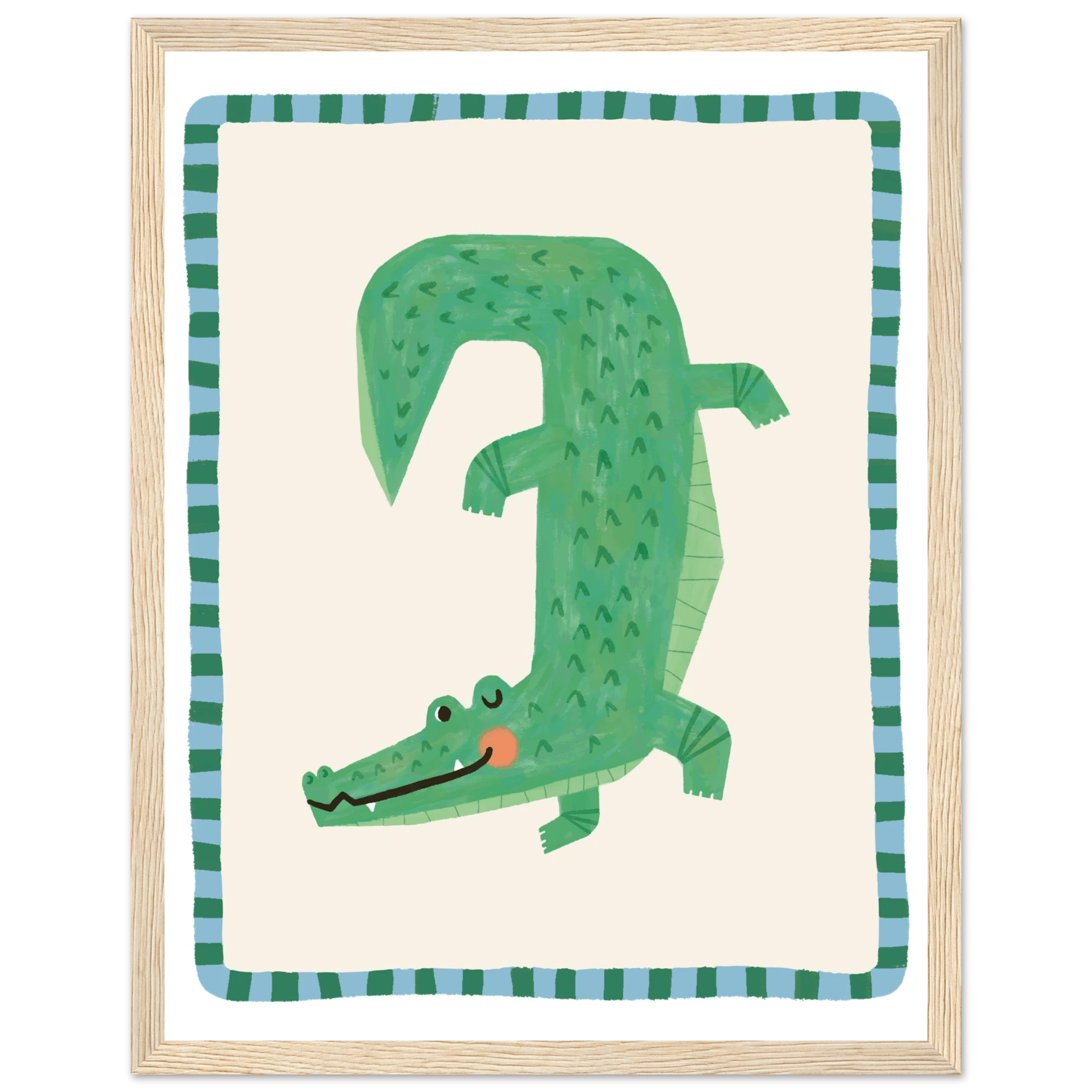 Crocodile | Blue Border - Lillefolk