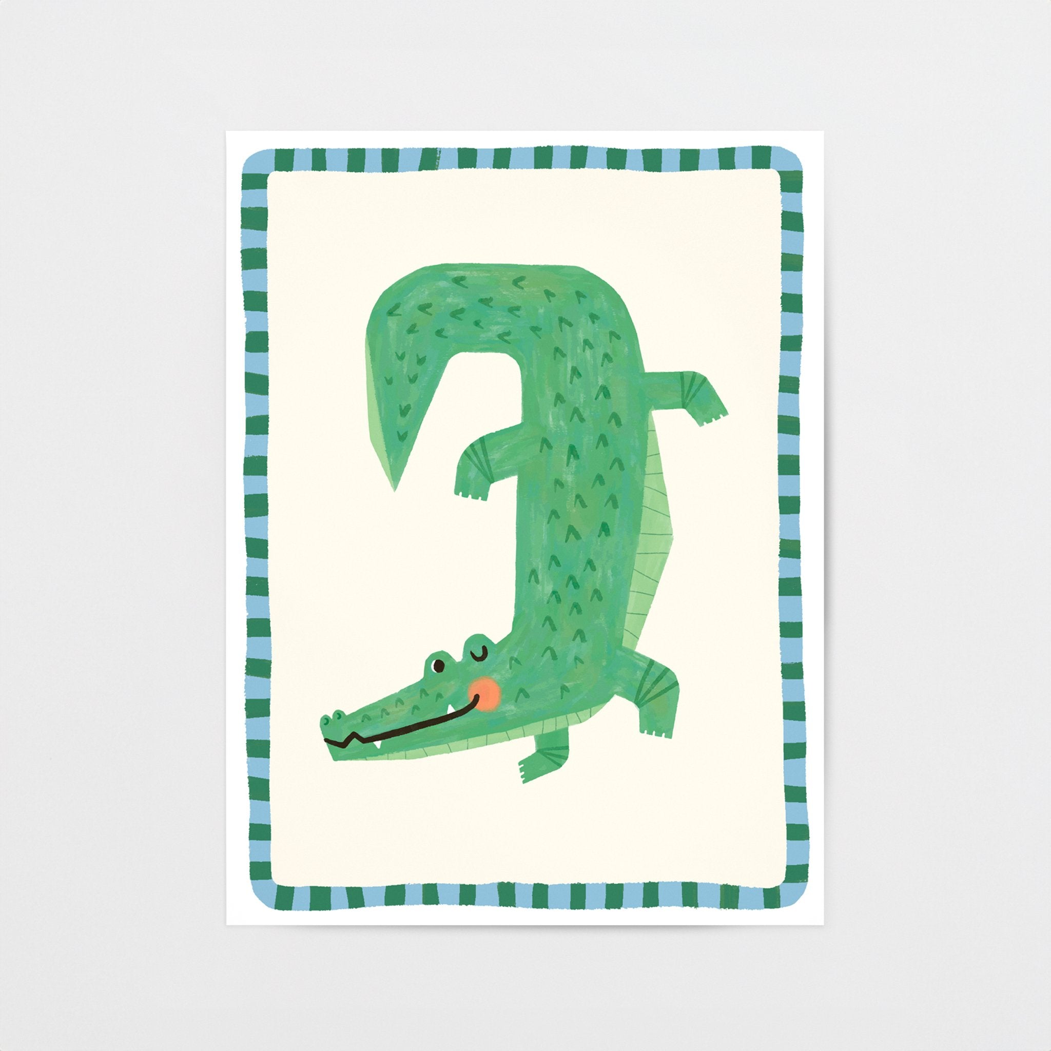 Crocodile | Blue Border - Lillefolk