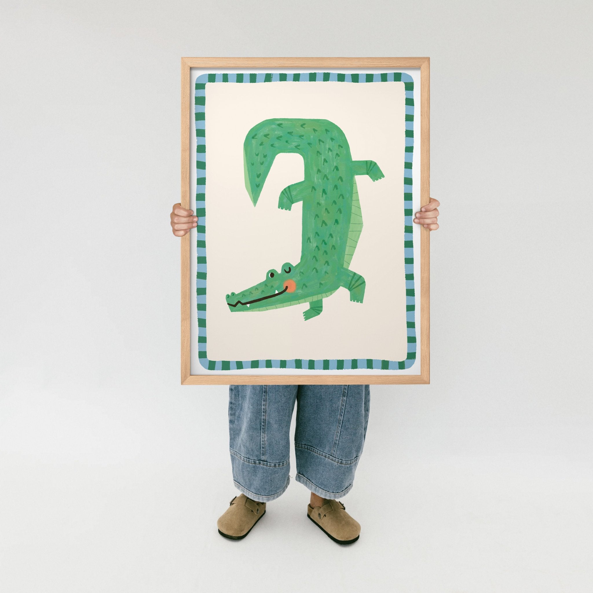 Crocodile | Blue Border - Lillefolk