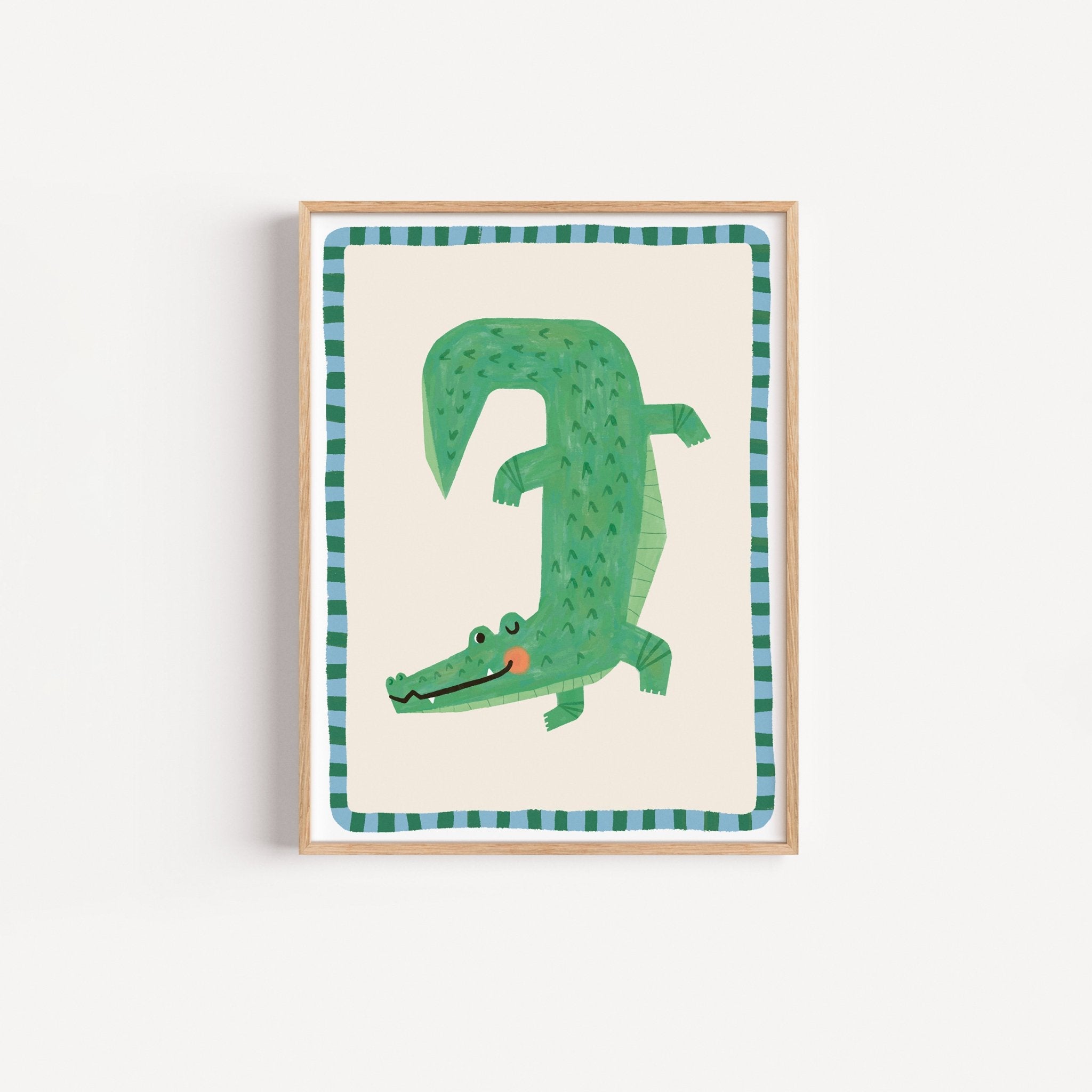 Crocodile | Blue Border - Lillefolk