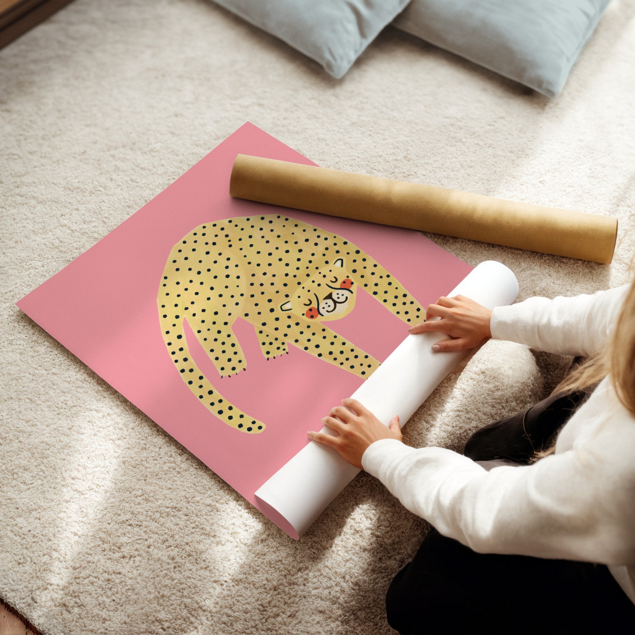 TEST Cheetah on pink - Lillefolk