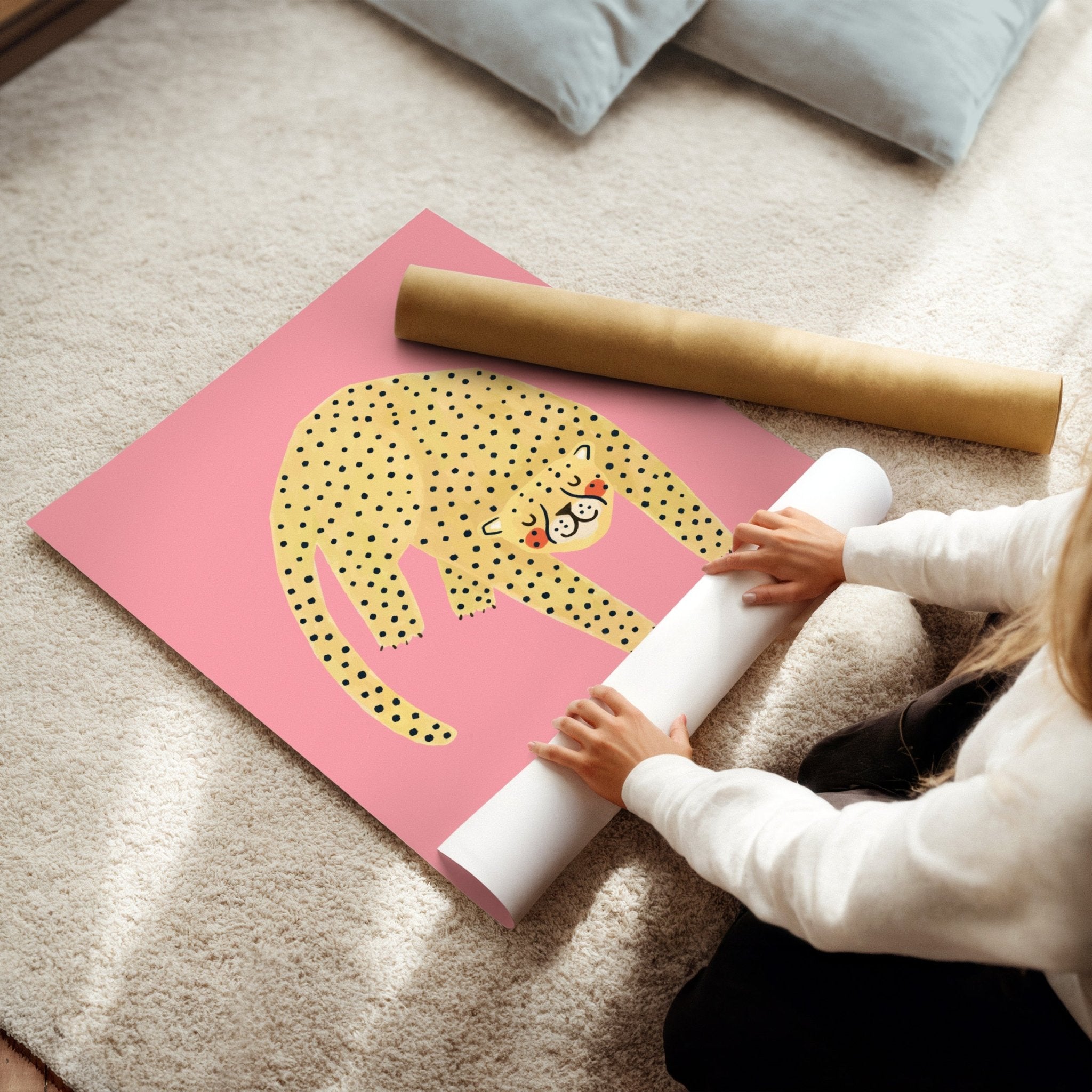 TEST Cheetah on pink - Lillefolk